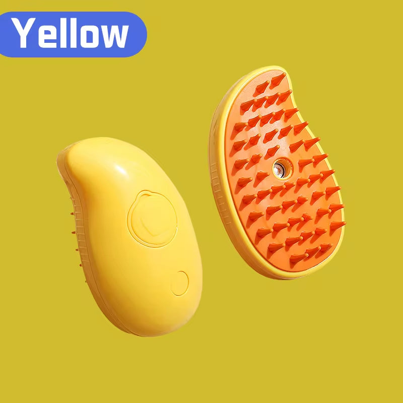 Escova a Vapor 3 Em 1 Para Cães E Gatos – Remove Pelos E Massageia