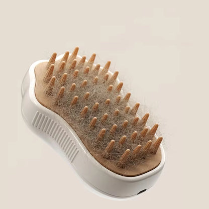 Escova a Vapor 3 Em 1 Para Cães E Gatos – Remove Pelos E Massageia