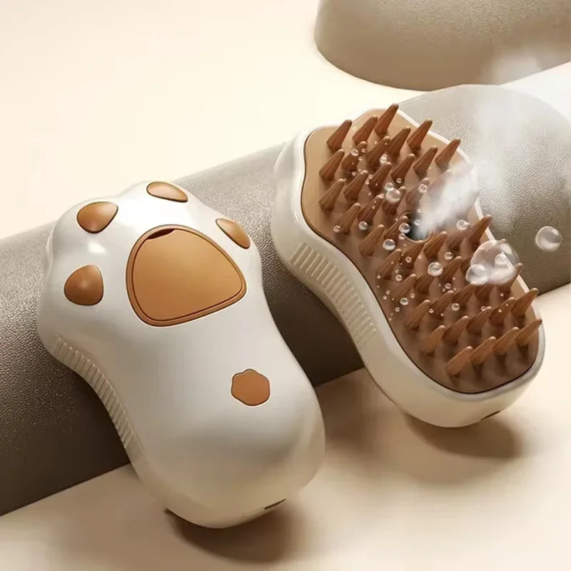 Escova a Vapor 3 Em 1 Para Cães E Gatos – Remove Pelos E Massageia
