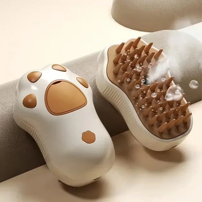 Escova a Vapor 3 Em 1 Para Cães E Gatos – Remove Pelos E Massageia