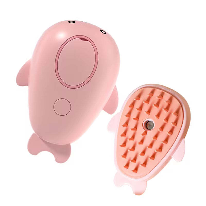 Escova a Vapor 3 Em 1 Para Cães E Gatos – Remove Pelos E Massageia