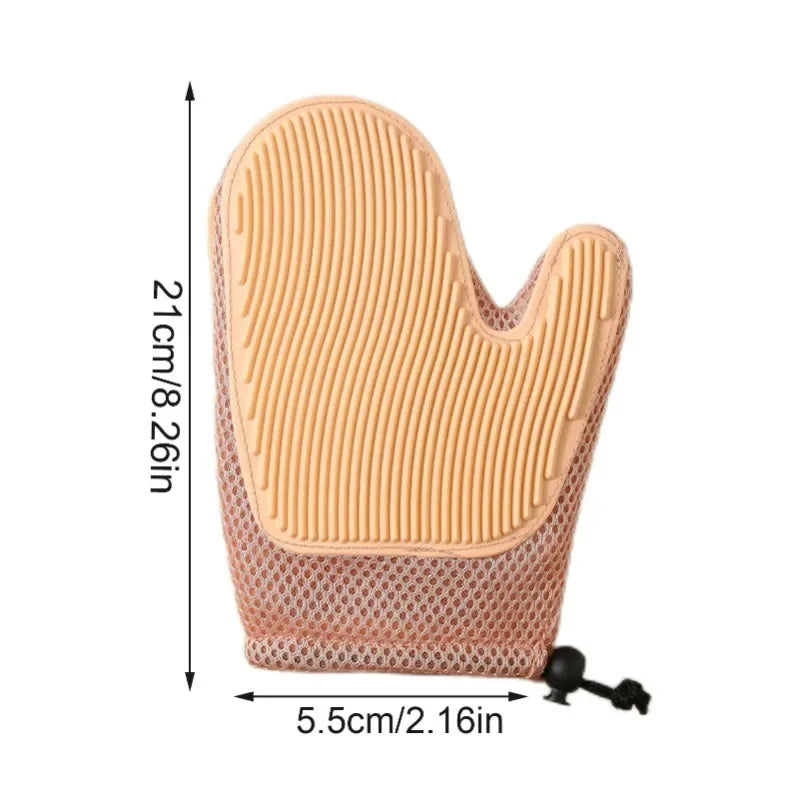 Luva de silicone para escovar e massagear pets