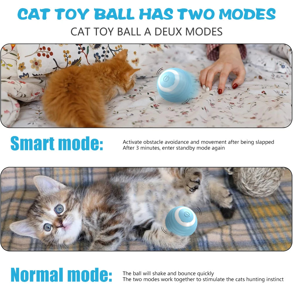 Bolinha Interativa Automática Para Gatos – Recarregável USB
