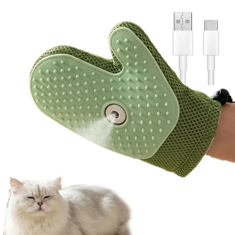 Escova a Vapor 3 Em 1 Para Cães E Gatos – Remove Pelos E Massageia