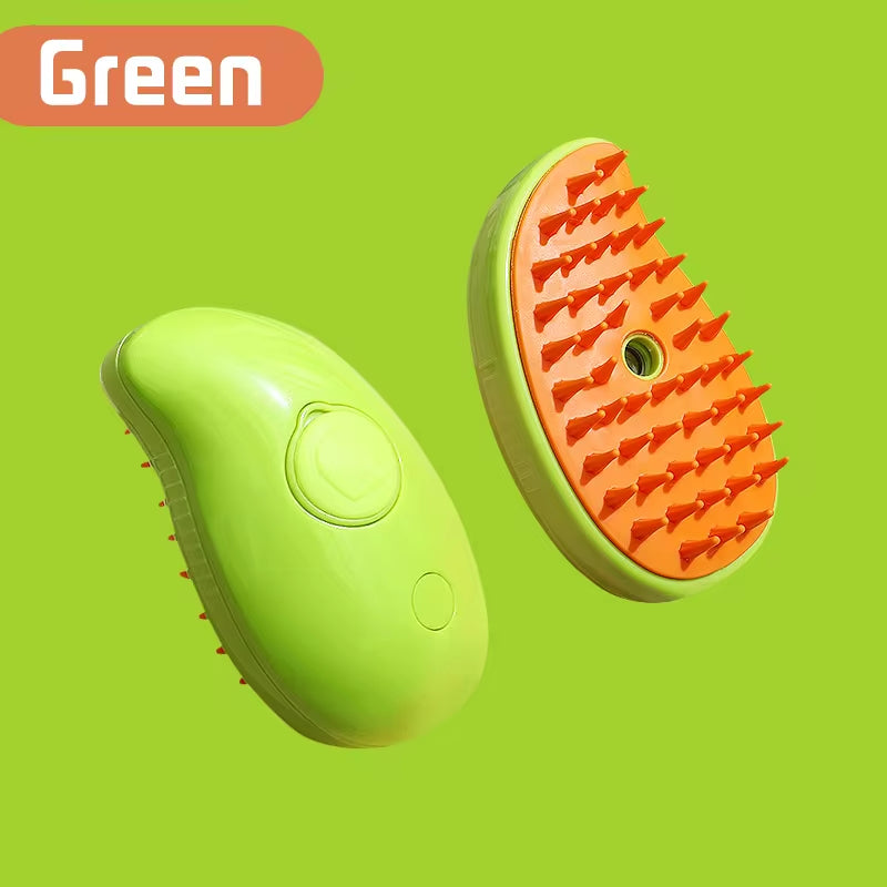 Escova a Vapor 3 Em 1 Para Cães E Gatos – Remove Pelos E Massageia